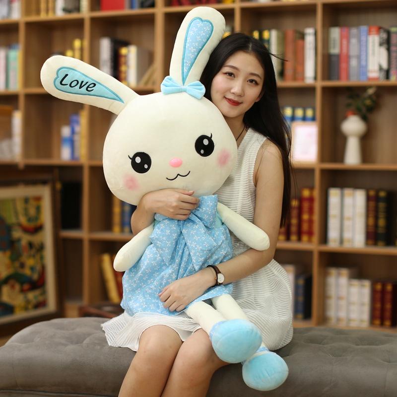 Cute Rabbit Plush Toy With Skirt Short Hair Stuffed Animal For Girls And Kids Gifts For Birthday And Holidays 30-100cm