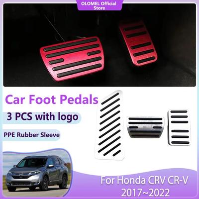 Car Foot Pedals For Honda CRV CR-V 2017~2024 Stainless Steel Pads Fuel Brake Non-slip No Drilling Alloy Covers Parts Accessories