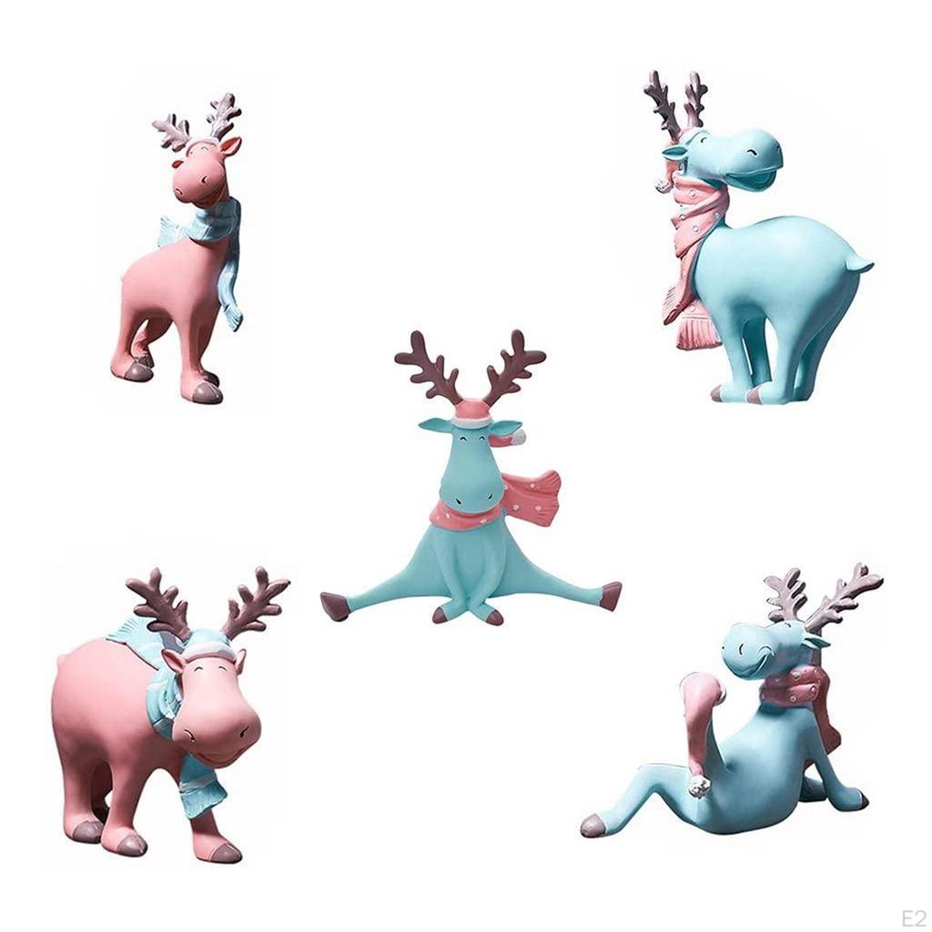 Figurine Statue Elk Animal Sculpture Decorations