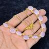 Pink Chalcedony Gemstone Handmade 925 Sterling Silver Jewelry Necklace 20" M-3000