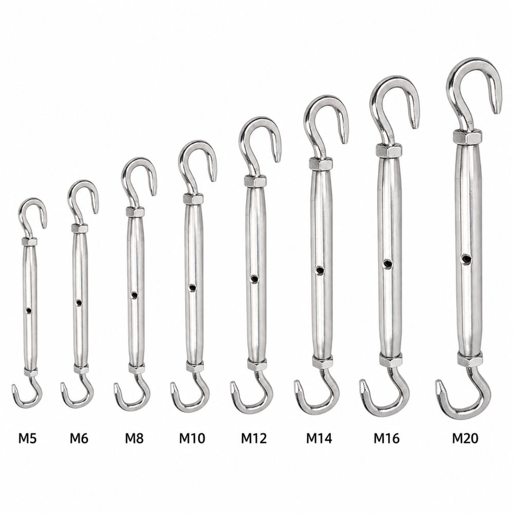 304 Stainless Steel CC Close Type Turnbuckle Adjustable Turnbuckle Tightener Outdoor Hardware