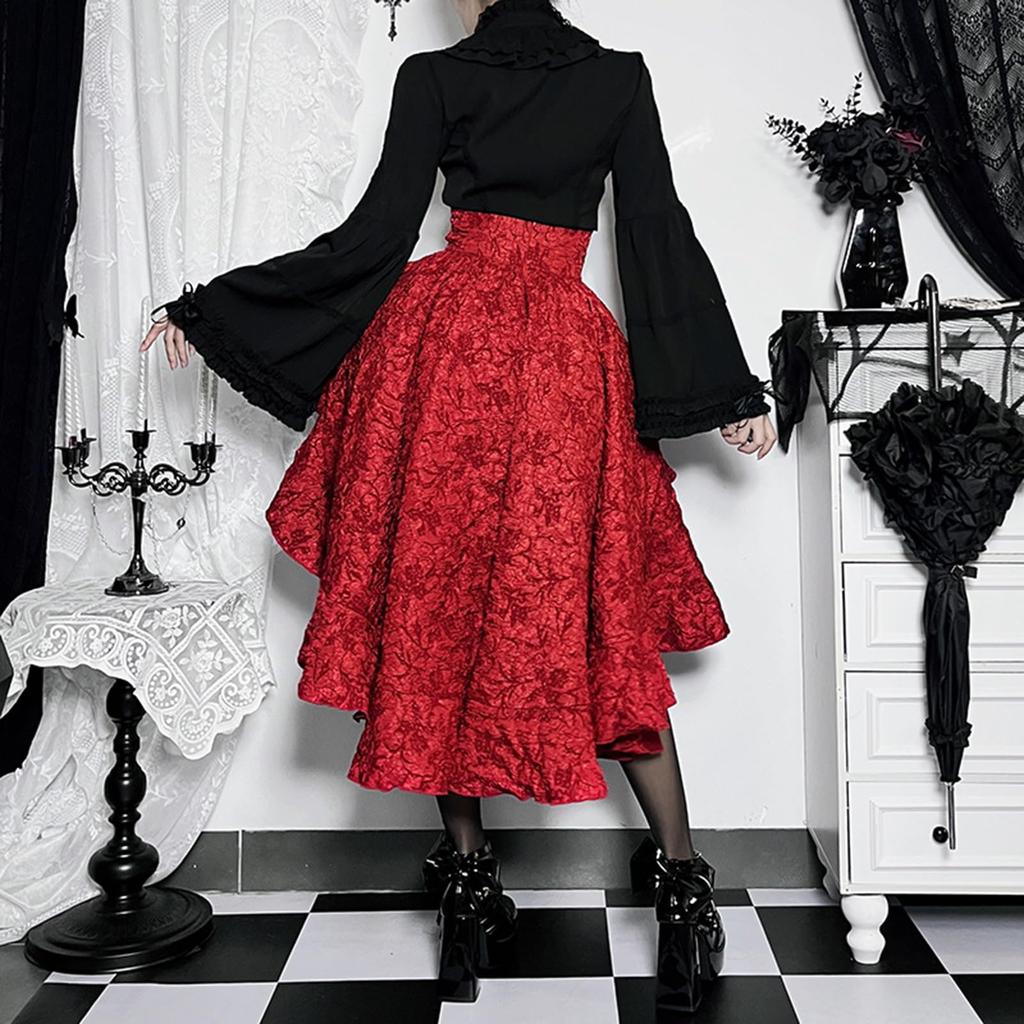 Punk Rocker Skirt Cosplay Gothic Lolita Short Mori School Cultural Halloween Costume [SSUPTEMBER2] Costume, Lolita, Gal, Style, Sexy, Sleeves,