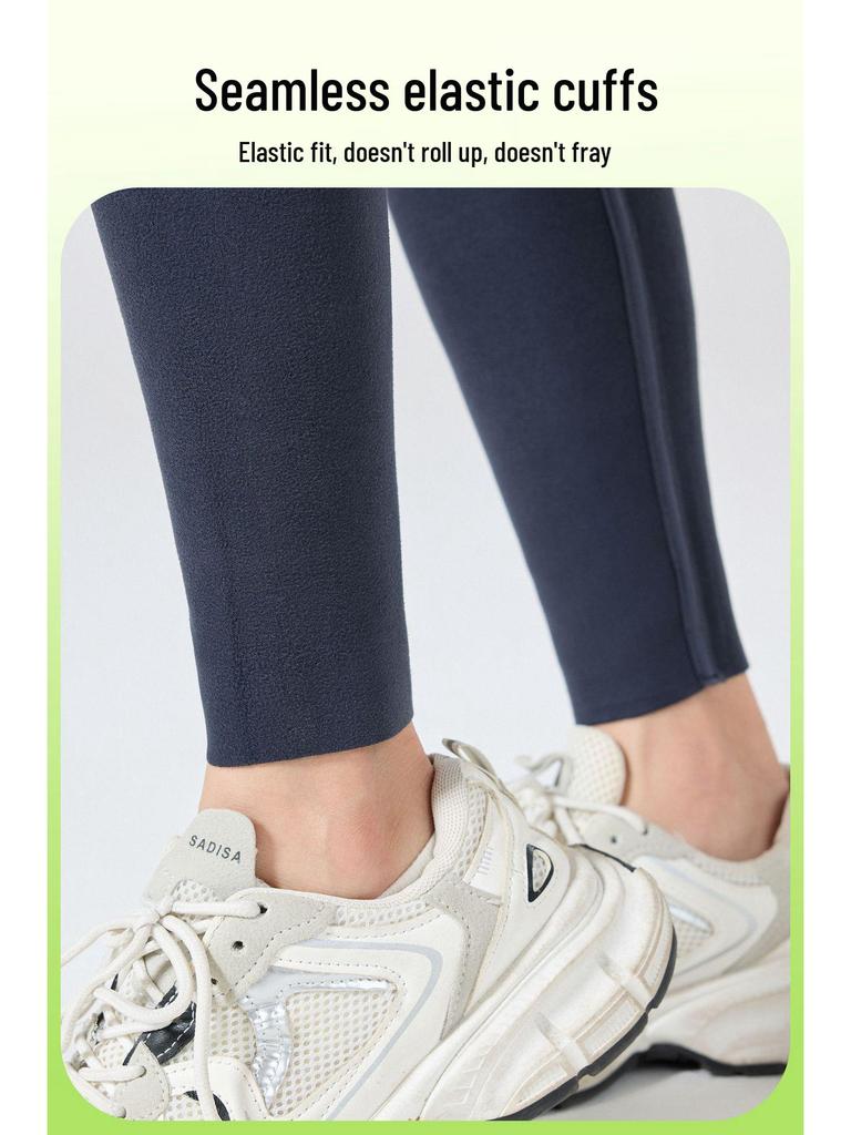 High Waist Fleece Lined Slimming Leggings - Warm Winter Base Layer Pants