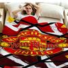 1PC Manchester United F Custom Name Patterned Flannel Blanket Suitable For All Seasons for Home Decor Warmth and Comfort Gifts Holiday Present
