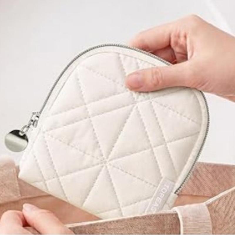 Compact Travel Jewelry Storage Case with Zip-Around Closure and Sectioned Space for Earrings Rings Necklaces Use