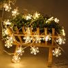 Schneeflocken LED Licht Weihnachtsdekorationen für Zuhause Hängende Girlande Weihnachtsbaumdekor Ornament 2025 Navidad Xmas Geschenk Neujahr