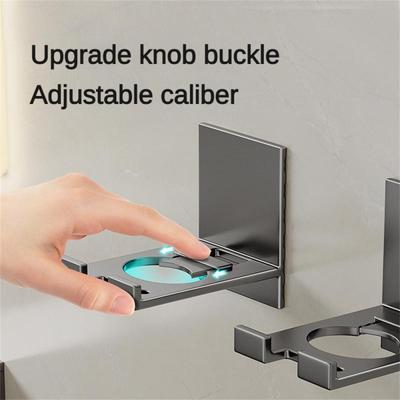 Shower Gel Rack Rotating Buckle Wall Hanging Storage Gun Gray Hole Distance 35mm Household Products Hanger No Punching Rack