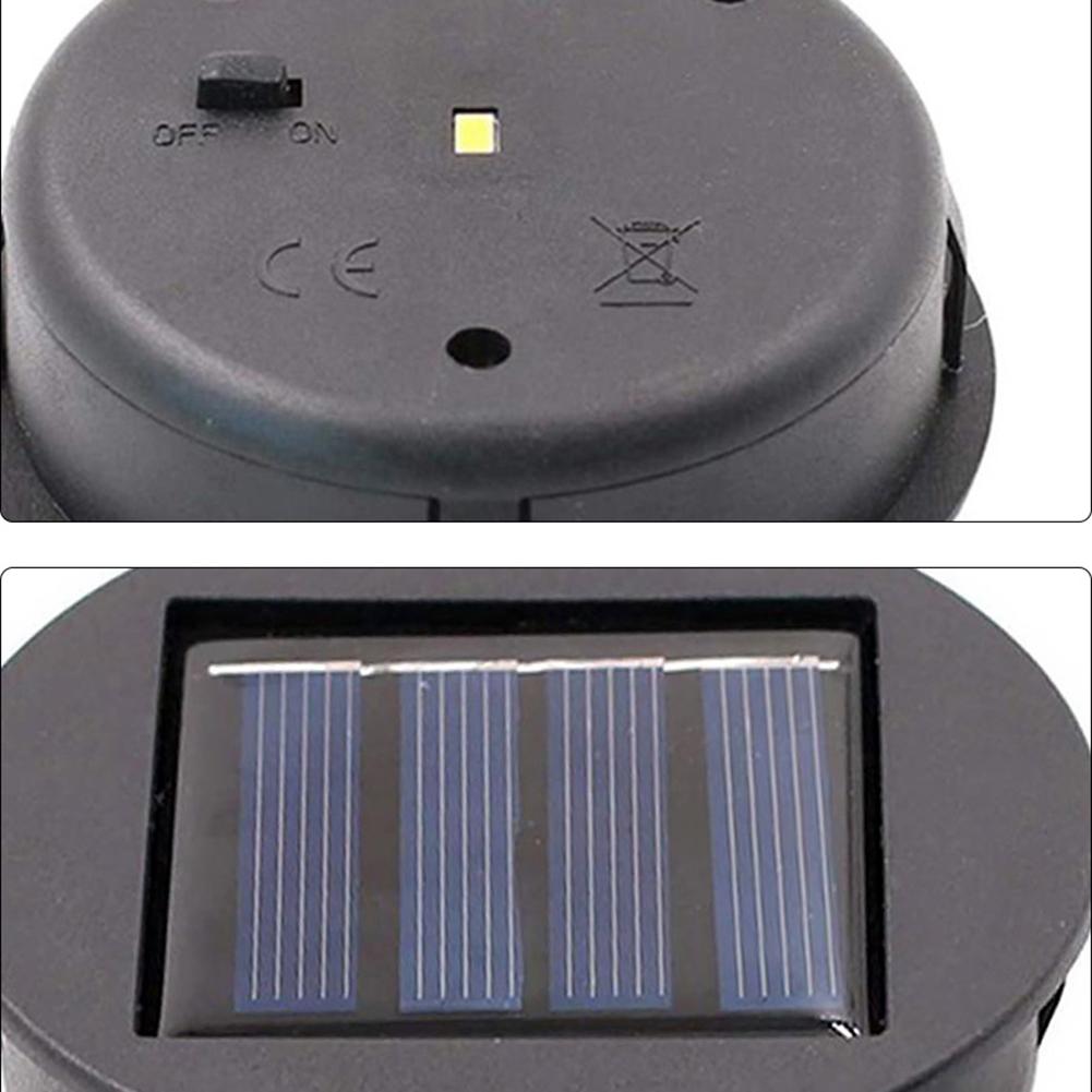 4-1PCS 8CM Solar Lamp Base with LED Bulb LED Night Light Base IP44 Waterproof Courtyard Light Base for Outdoor Camping Picnic