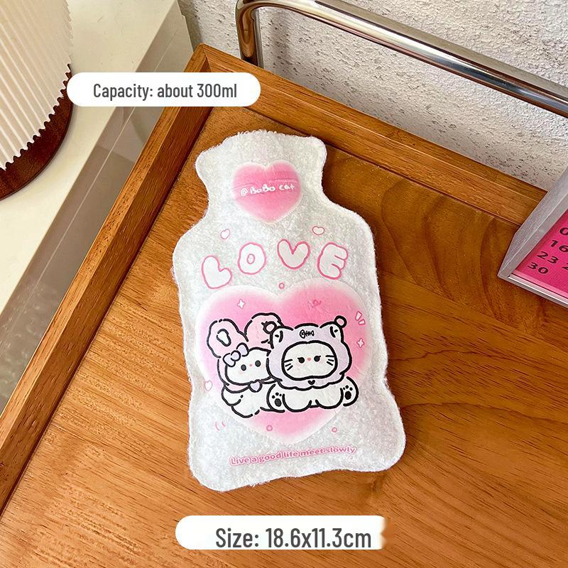 

Cartoon Plush Hot Water Bottle - Cute, Portable Hand Warmer for Students & Kids
