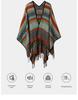 Ethnic Striped Cape: TikTok Trending Versatile Travel Shawl from Tibet & Yunnan - Warm & Stylish