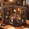 QmXCyzl Wooden DIY Miniature Dollhouse 3D Plastic Model Craft Wood Interior Holiday Craft Handmade Bank Kit, Puzzle, Kit, Kit, Puzzle, Decor, Gift,