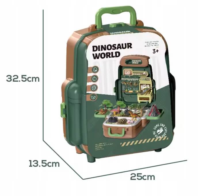 Mega Dinosaur Set with Case, Eggs, Volcano, Figures Educational Toy