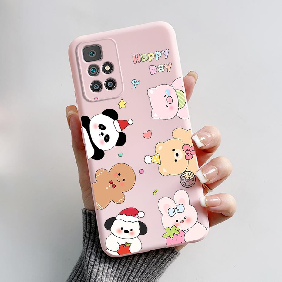 For Xiaomi Redmi 10 Prime 2022 Case Cute Bear Cartoon Shockproof TPU Cover For Xiaomi Redmi 10 Phone Case Redmi10 2022 Soft Capa