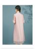 New Chinese Style Silk Dress with Embroidered Organza and Mulberry Silk for Summer