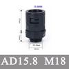 AD15.8 Plastic Corrugated Pipe Joint Black Multisize Plastic Tube Connector Nylon Joint PP Corrugated Pipe