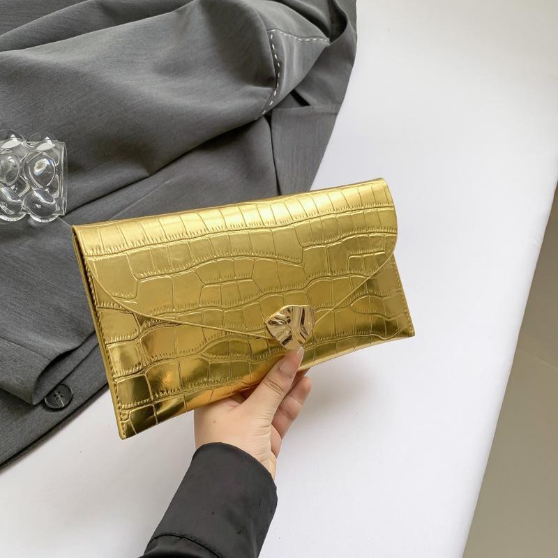 

Жіноча невелика сумка з текстурою для поїздок на роботу і роботу. Жіноча літня нова повсякденна сумочка 2024 р. Корейська версія, проста сумочка в іноземному стилі золотий