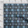 oneOone Cotton Flex Medium Blue Fabric Floral Fabric For Sewing Printed Craft Fabric By The Yard 40 Inch