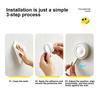 4PCS Sticky Hook with 360° Rotation Design Hook Strong Adhesive Stable Base Wall Hook for Towels Clothes Kitchen Utensils