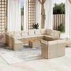 VidaXL Garden Lounge Set with Cushions 13 Pcs Beige Braided Resin 3223916