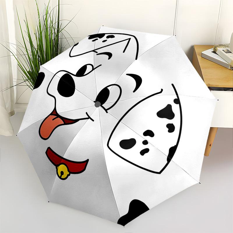 

Dalmatian, Spots Themed Automatic Opening and Closing Umbrella, Brightly Colored 8-rib Portable Umbrella, Suitable for Men and Women, A Perfect Gift f