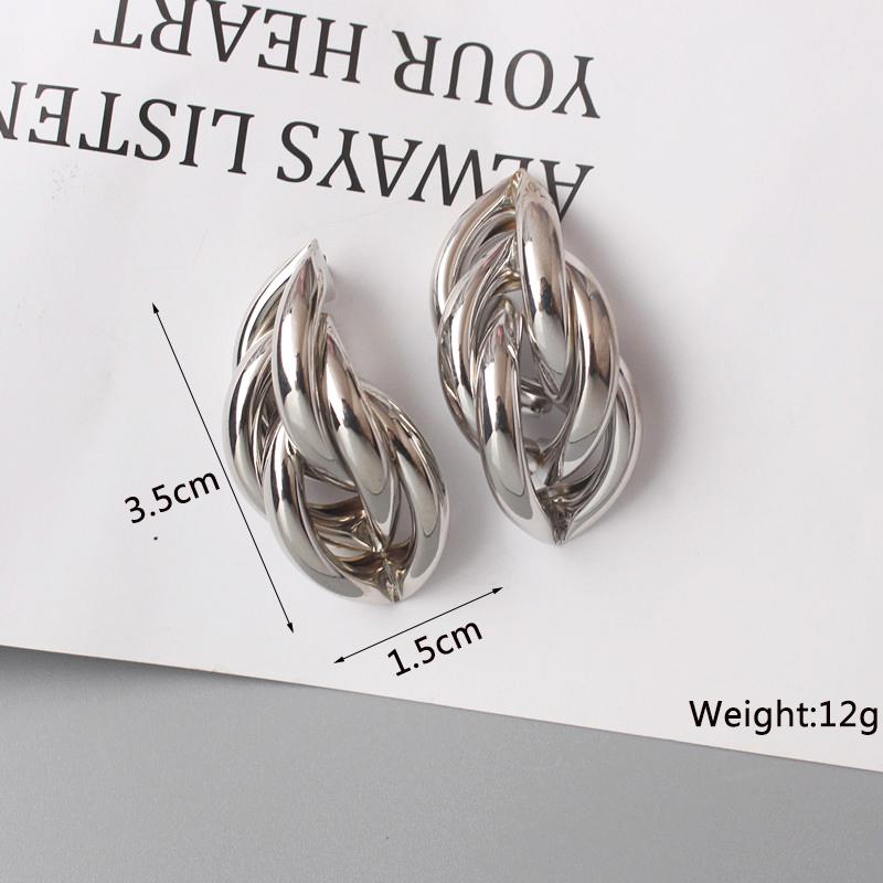 Boucles d'oreilles pendantes torsadées en métal pour femmes, couleur or, alliage enveloppé, déclaration géométrique irrégulière, oreille féminine, zircon, pendientes mujer