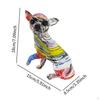 Animal Figurine Chihuahua Pup Ornament Decor Souvenirs Gifts Desktop Graffiti Dog Sculpture