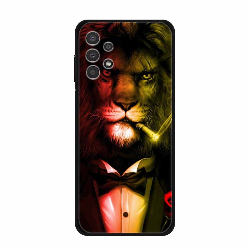 For Samsung Galaxy A73 Case A53 A33 5G A23 Soft Bumper Black Silicone Back Cover for Samsung A53 5G Phone Cases Cartoon Coque