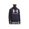 Under Armour Letter Logo Printed Drawstring Hooded Pullover Long Sleeve Sweatshirt Men Sweatshirt Purple 1357093-558