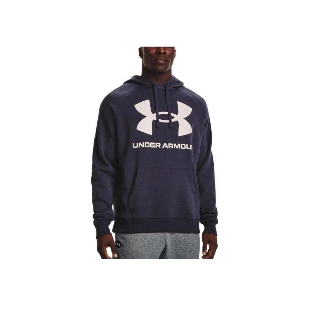 Under Armour Letter Logo Printed Drawstring Hooded Pullover Long Sleeve Sweatshirt Men Sweatshirt Purple 1357093-558