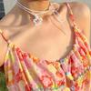Elegant Floral Collar Necklace Unique Colorful Hollow Flower Clavicle Chain Wax Rope Acrylic Flower Choker Summer Beach