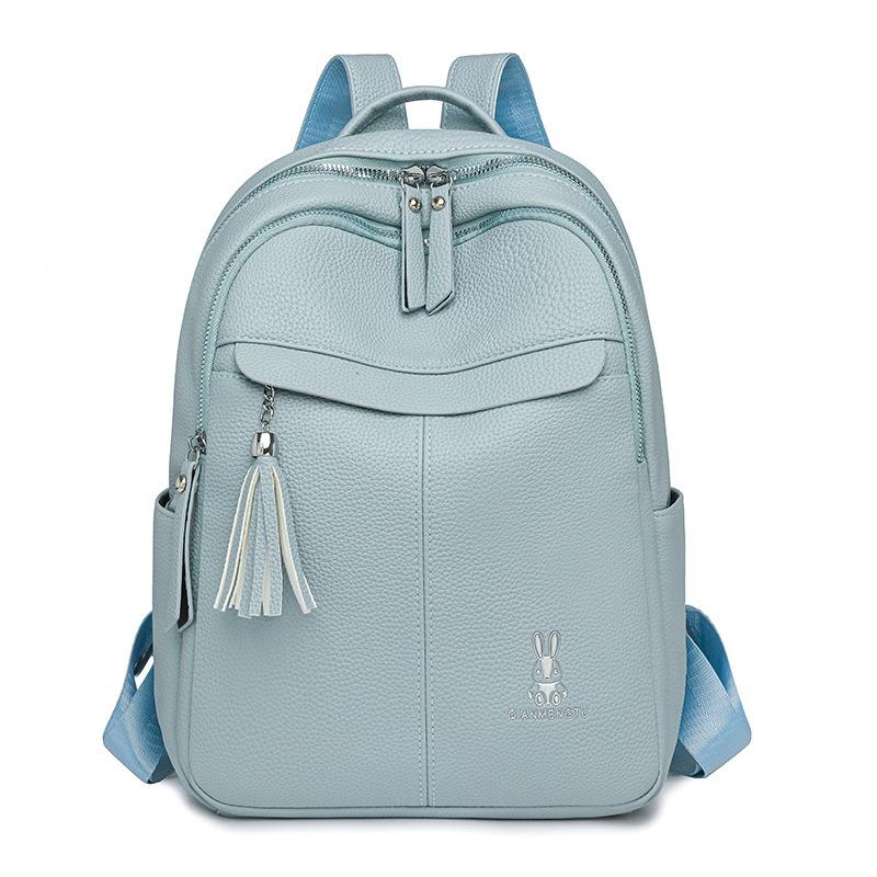 Soft leather fringed backpack women's new fashion casual backpack large capacity travel bag women's shoulder trendy bag