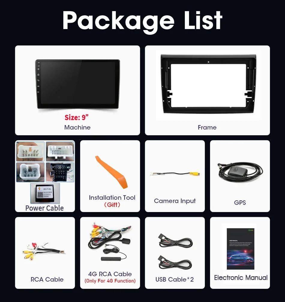 Car Radio Carplay Android 13 For Fiat Bravo 198 2 II 2007 - 2014 Multimedia Video Player Touch Screen Navigation GPS Auto Stereo