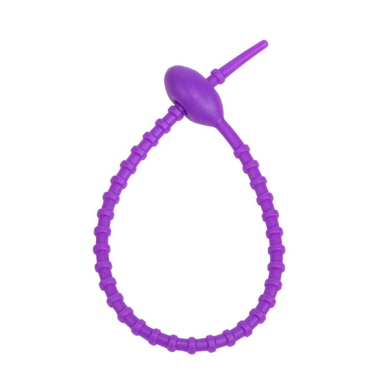 Colorful Silicone Tadpole Cable Tie: DIY Keychain, Trendy Toy, Bag Strap & Lanyard Winder