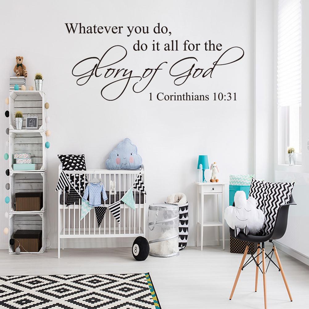 Buy PVC SelfAdhesive Removable Bible Quote Wall Sticker DIY Decals