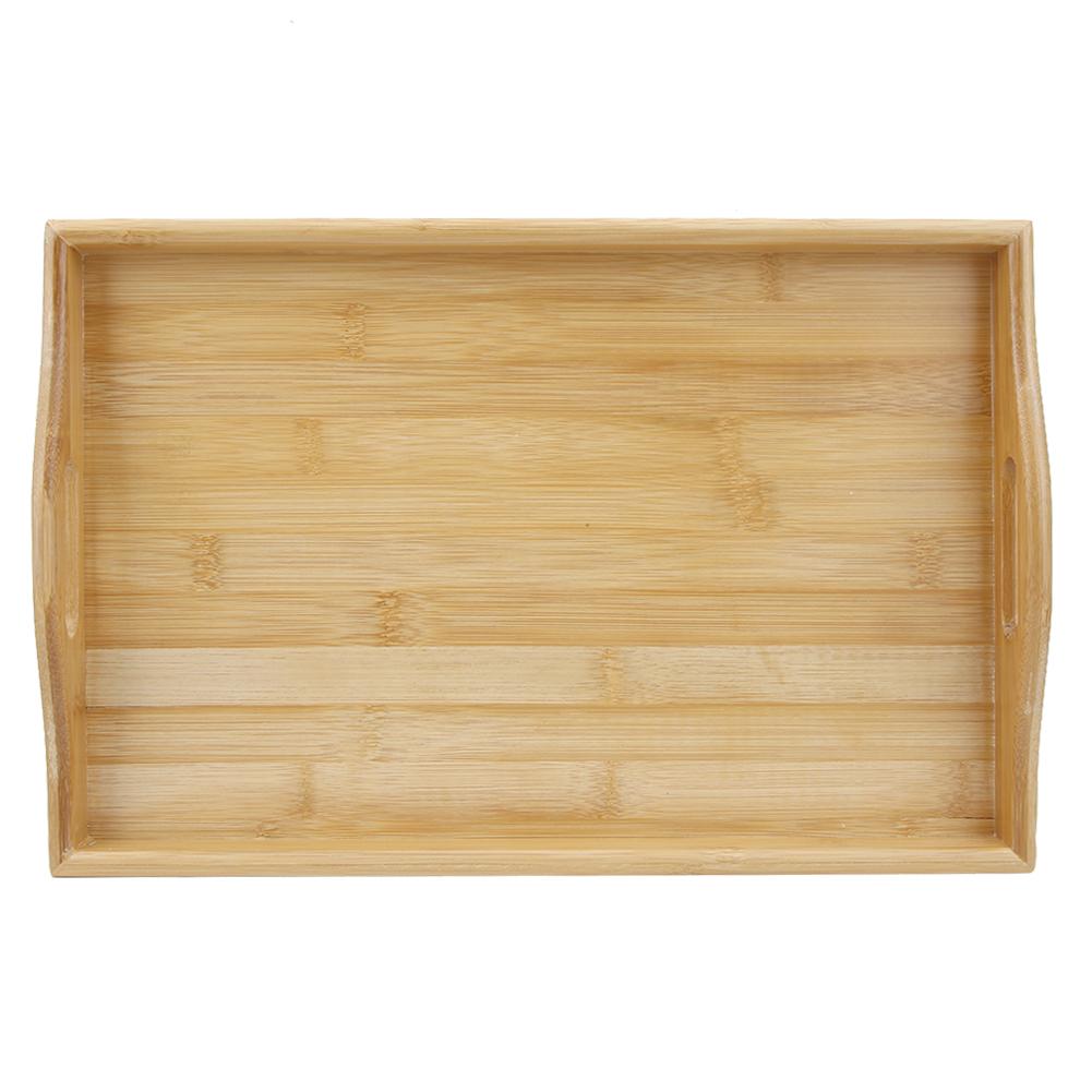Bamboo Tea Tray Chinese Tea Cup Serving Table for Teahouse Home OfficeHandle Type