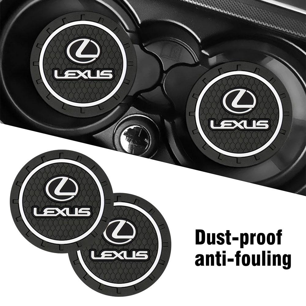 1/2Pcs PVC Car Silicone Coaster Water Cup Slot Non-Slip Mat Accessory For Lexus LS LC IS350 ES300h ES300 IS250 IS220d NX350h RX
