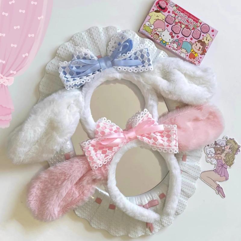 Cinnamoroll Hair Accessories Cute Dog Headband Cartoon Plush Headband Cosplay Internet Celebrity Bow Cute Headband