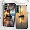 Sailing Boat Phone Case For Samsung A16 A26 A36 A56 Galaxy A02S A12 A52S A13 A23 A33 A53 A54 A34 A24 A14 A22 A32 A42 A72 Cover C
