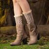 Calf Covers for Winter Socks Trim Knitted Pair Lace Boots 1 Thick Keep Warm Over-the-Knee