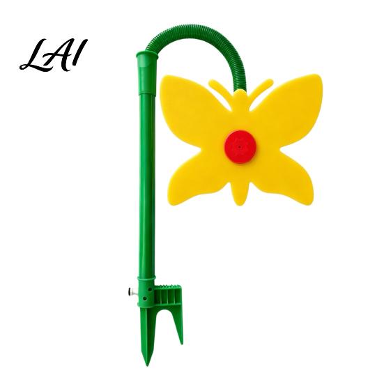 Dancing Butterfly Sprinkler Toy Crazy Lawn Sprinkler Garden Funny 360-Degree Rotating Pet A жёлтый