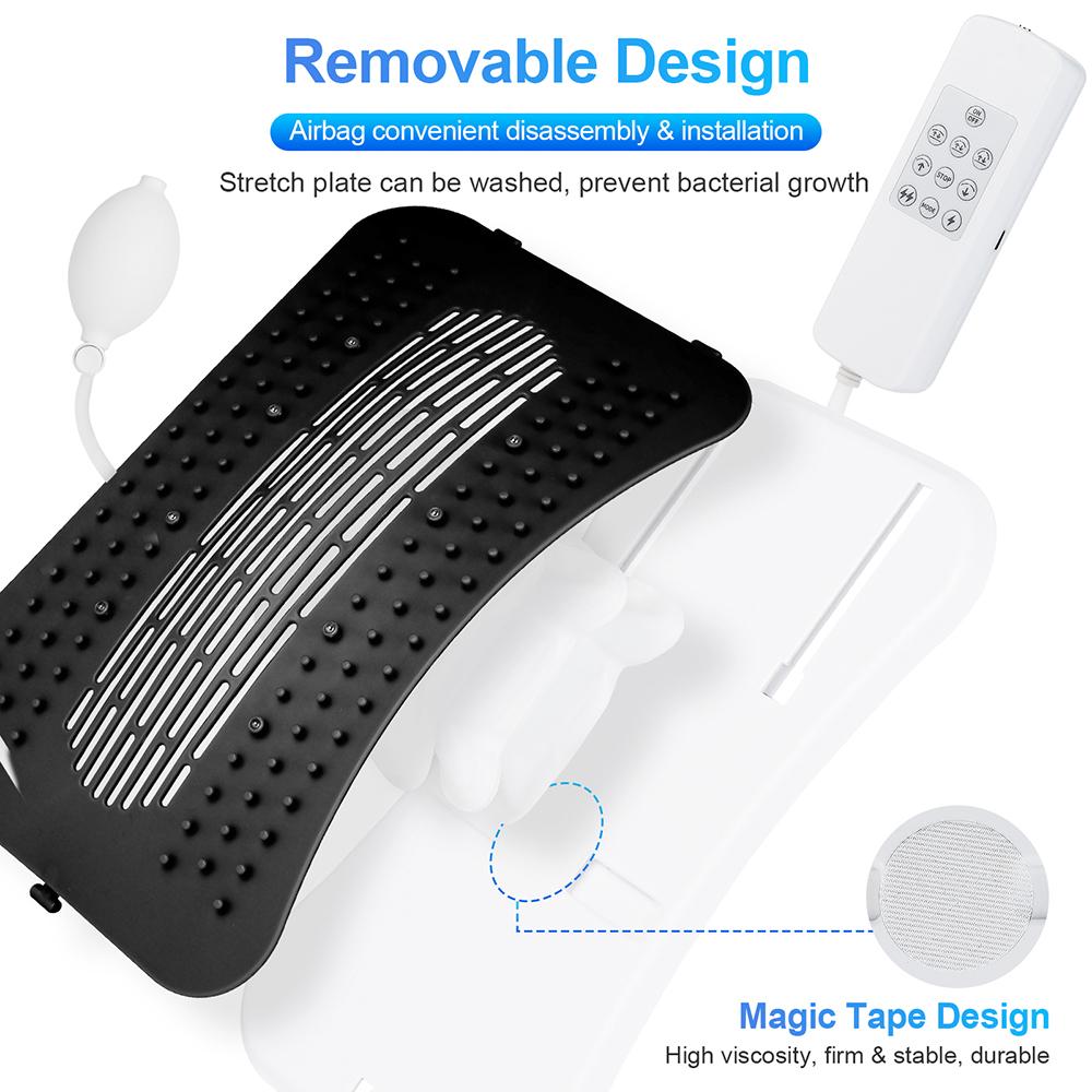 2-IN-1 Electric+Manual Back Stretcher Adjustable Height Airbag Waist Back Stretching Massager Lumbar Support Traction masajeador