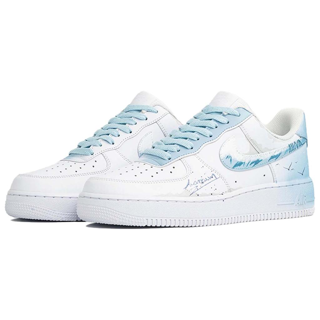 Nike Air Force 1 Wan Hua Nong, Bai Jing Zhi Shi, Shopping Bag Abrasion Resistant Low top Skateboard Shoes Unisex CW2288-111(Team113-S-BOX)