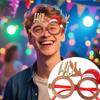 2026 Christmas Eyewear For Costumes Adults Kids Reusable Party Props Foldable Frame Costume Glasses