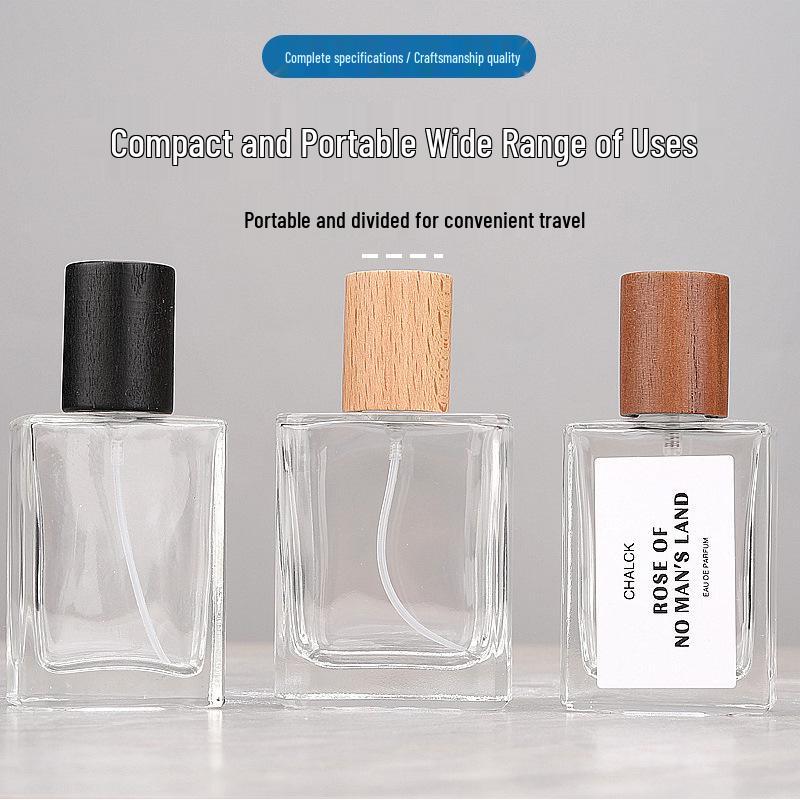 Travel-Friendly Transparent Glass Perfume Refill Bottle - Portable Sealed Spray Design