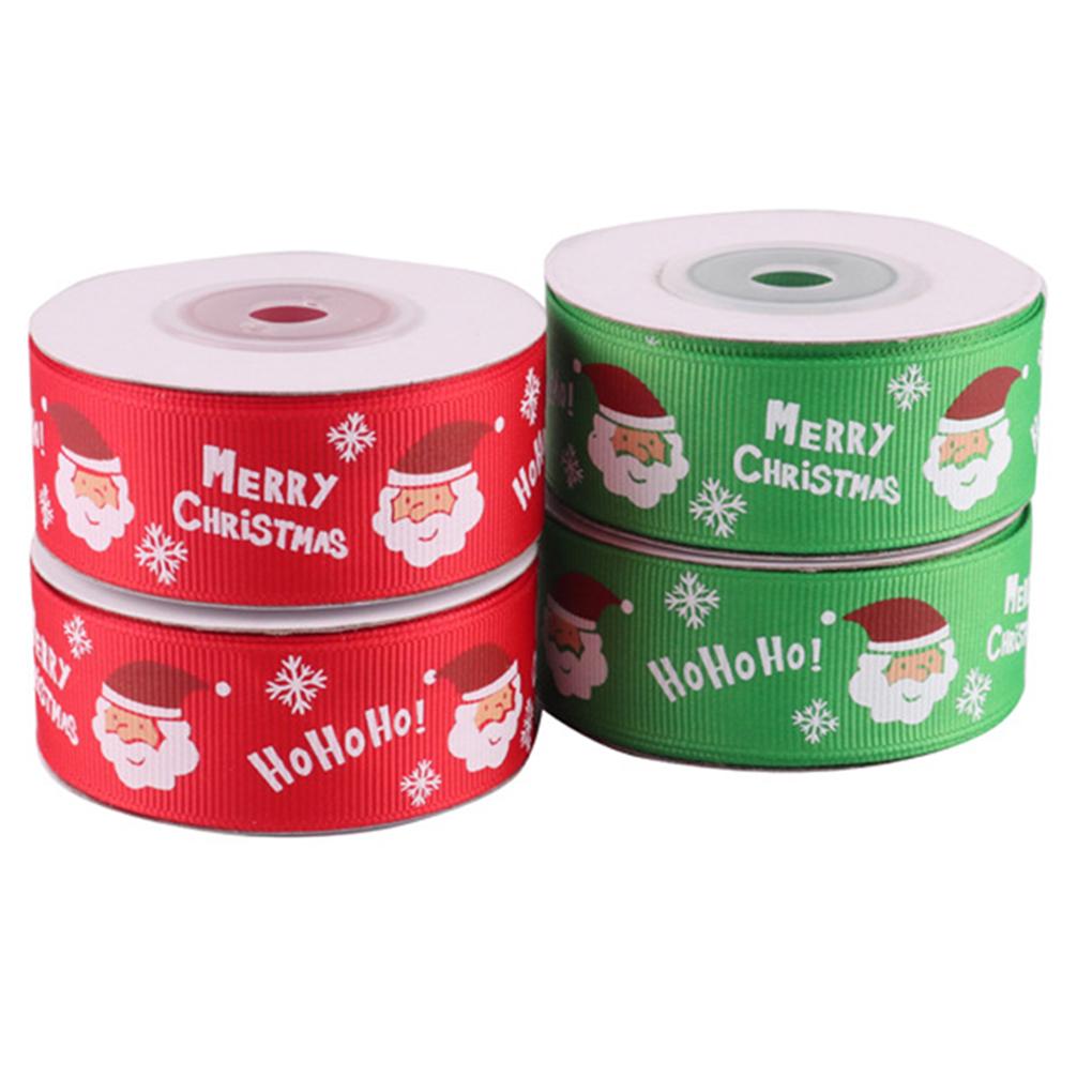 25mm Halloween i Boże Narodzenie Drukowana Rypsowa Wstążka Prezent Kokarda do Włosów Rzemiosło 10 Jardów