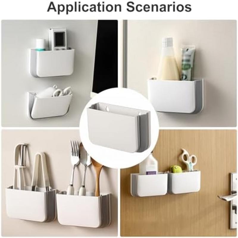 Magnetischer Stifthalter, Faltbarer Magnetischer Bleistiftorganizer, Whiteboard Kühlschrank Büro Aufbewahrungsbox, Multifunktionaler Schreibwarenorganizer für Schule Büro