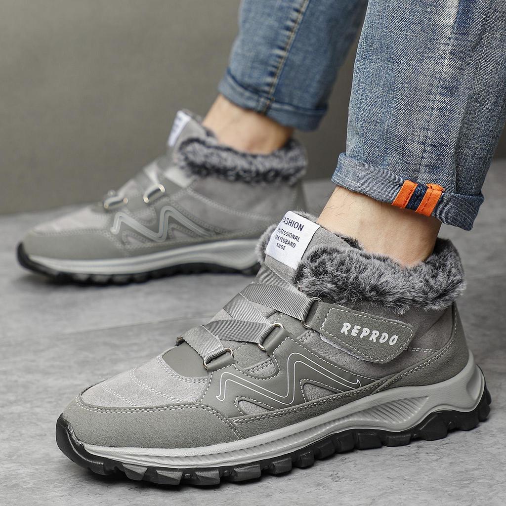 Männer Schnee Stiefel Outdoor Schuhe Für Männer Dicke Sohle Turnschuhe für Männer Winter Schuhe Botines Tenis Warm Halten Fluff Herren stiefeletten