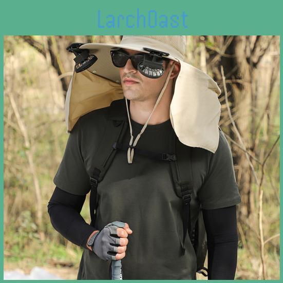 Neck Solar With Fan Hat Flap Upf 50 Uv Protection Hat With 2 Cooling Fans Usb Rechargeable Breathable Men Women Summer Outdoor Wide Brim Sun Hat