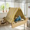 Retractable Bird Nest House Breathable Parrot Triangle Tent Hanging Hammock  Breeding Shelter