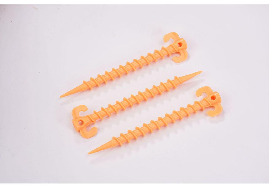 Spiral Horn Plastic Tent Pegs for Outdoor Camping and Mountaineering